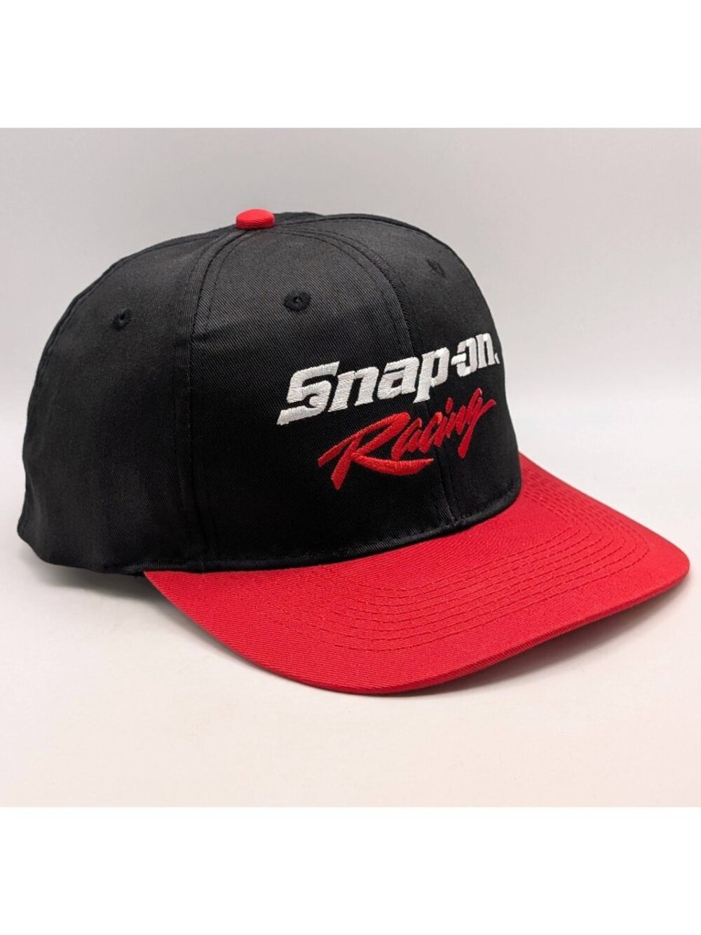 Vintage Snap-on Racing Hat Cap Snapback Red Black Motorsports Nascar Retro 90s